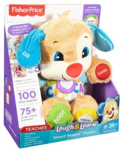 Fisher Price Fisher-Price Leerplezier Eerste Woorden Puppy -Speelgoedpop Winkel 1743597 001