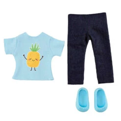 Poppenkleding Ananas T-shirt En Jeans -Speelgoedpop Winkel 1987018 41d3c4c5