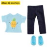 Poppenkleding Ananas T-shirt En Jeans -Speelgoedpop Winkel 1987018 6e143060