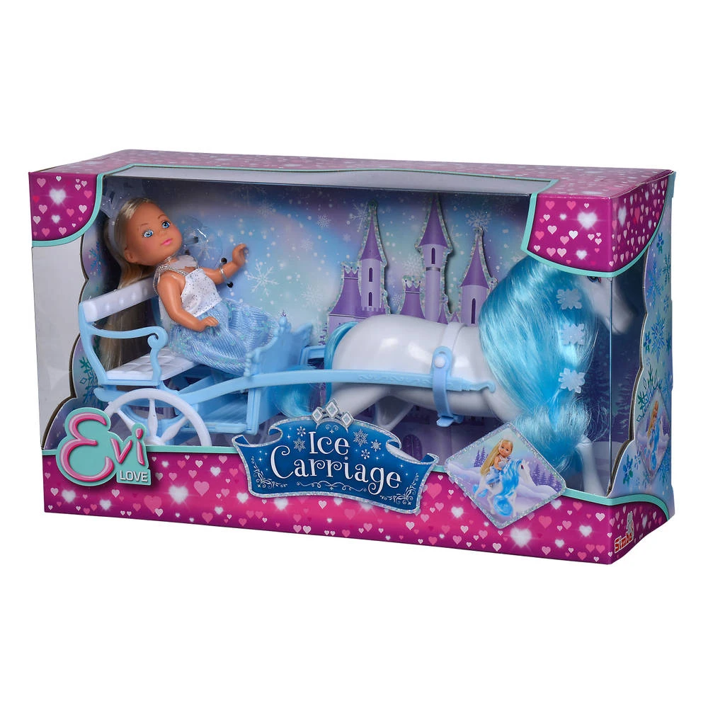 Evi Pop Met Ijskoets En Paard - 12 Cm 4 Evi Pop Met Ijskoets En Paard - 12 Cm - Afbeelding 2