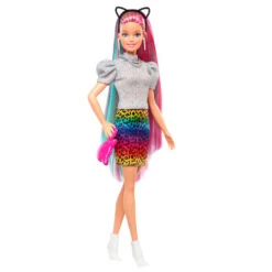 Barbie Luipaard En Regenbooghaar Pop -Speelgoedpop Winkel 1988432 d5eb5cb3