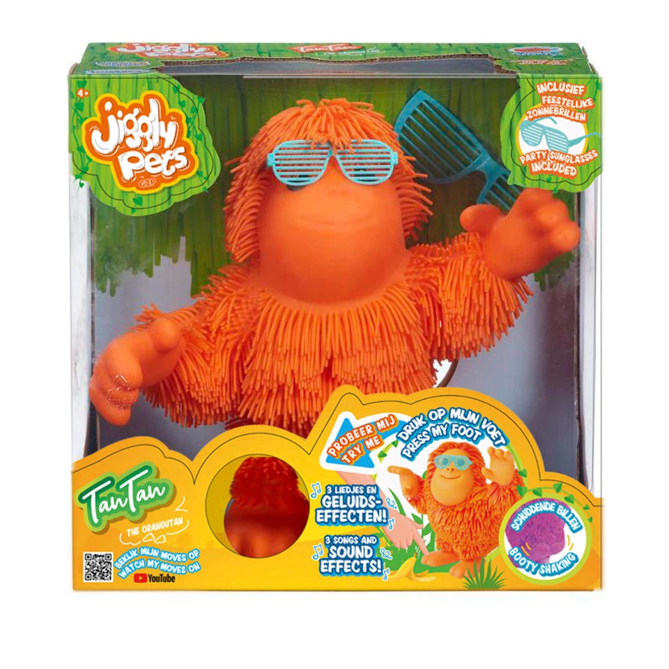 Jiggly Pets Tan-Tan Orang-oetan 4 Jiggly Pets Tan-Tan Orang-oetan - Afbeelding 2