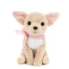 No Brand Studio Pets Pinkie Knuffelhond Met Strik - 16 Cm